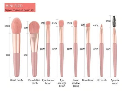 8PCS Makeup Brush Set with Bag